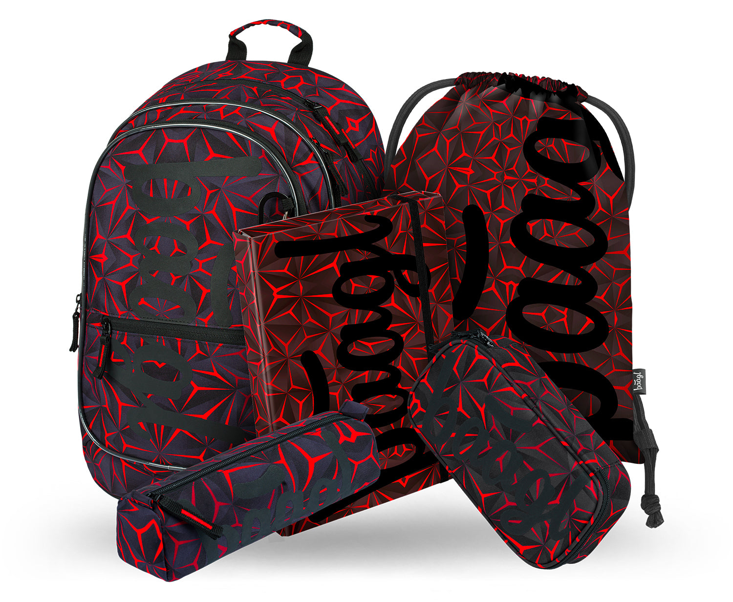 baagl-core-red-polygon-ii-ensemble-scolaire-5-pi-ces-25-l image 1