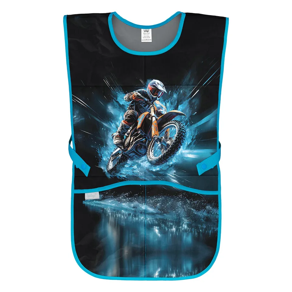 baagl-motor-bike-tablier-enfant-moto-2-poches-lavable image 1