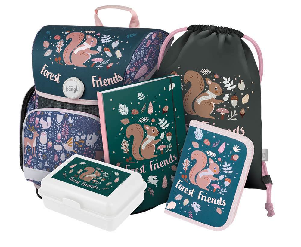 baagl-ergo-squirell-ii-ensemble-cartable-3-pi-ces-fille image 1