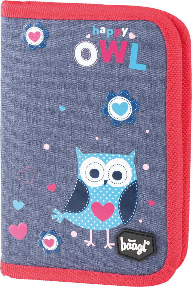 baagl-little-owls-trousse-scolaire-rabat-vide-fille image 1