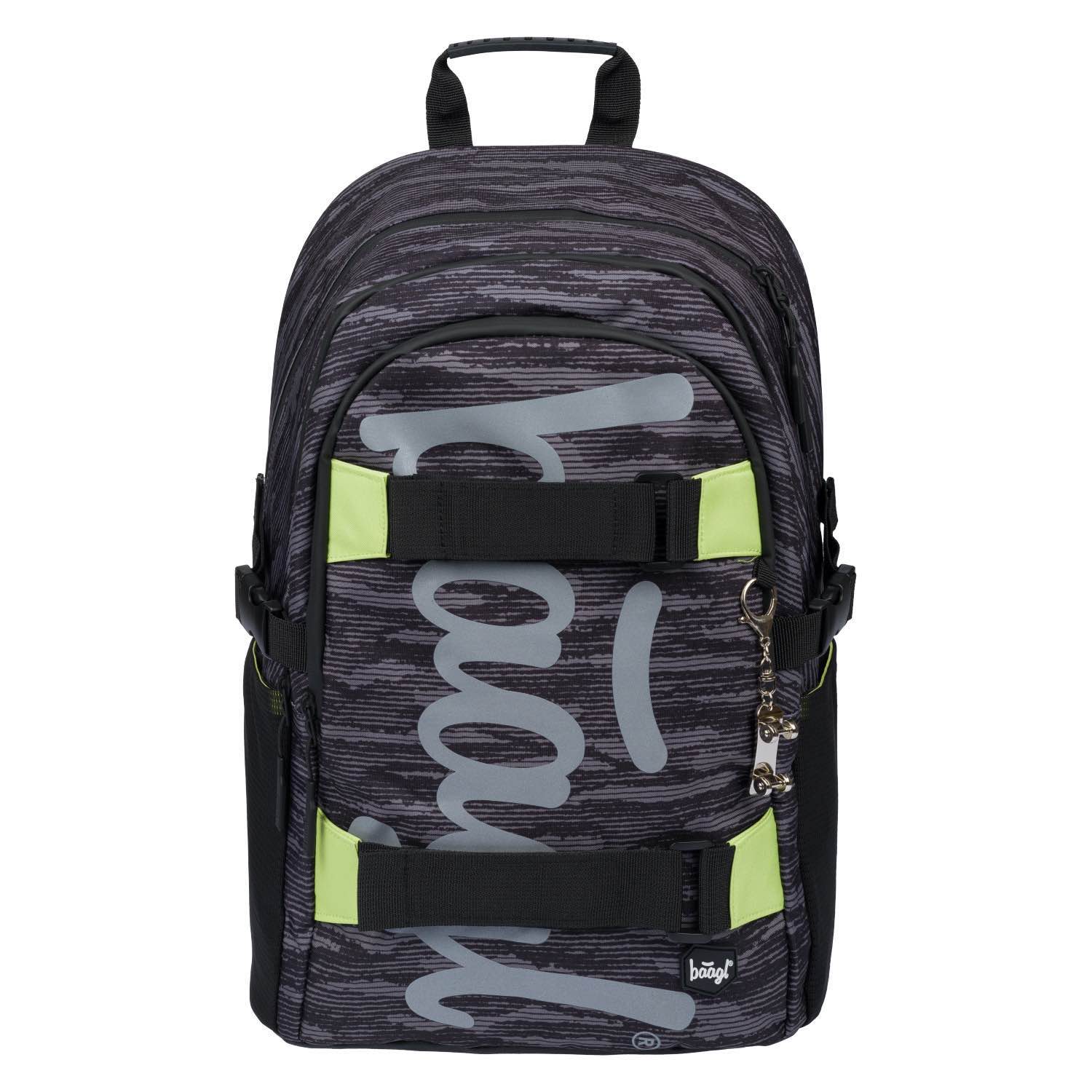 baagl-skate-grey-sac-dos-scolaire-gris-25-l image 1