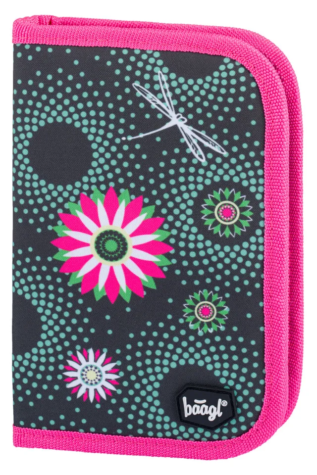 baagl-classic-flowers-trousse-scolaire-1-compartiment-vide image 1