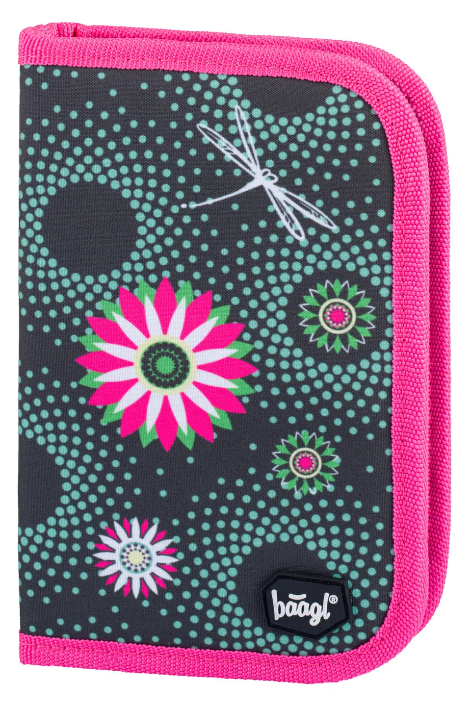 baagl-classic-flowers-trousse-scolaire-1-compartiment-vide image 1