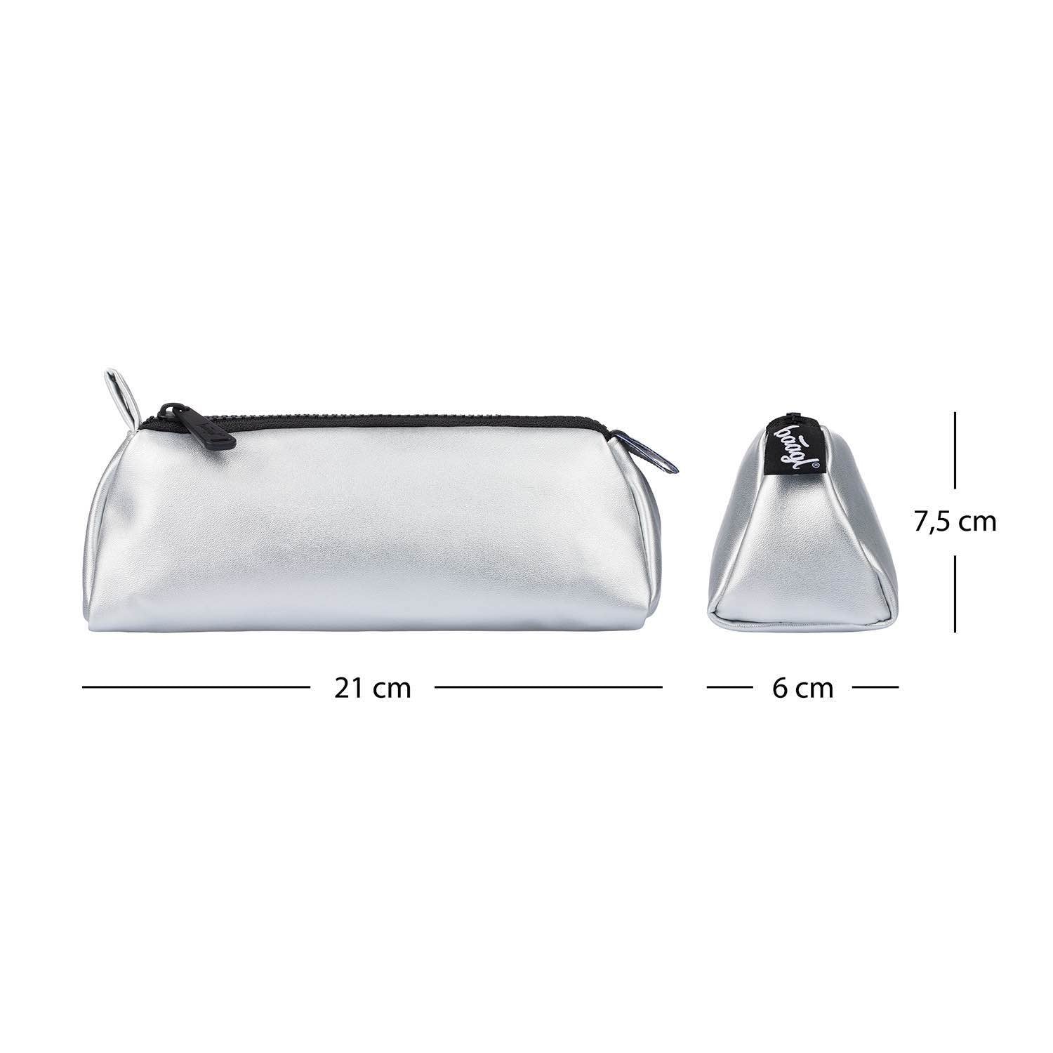 baagl-basic-silver-trousse-scolaire-argent image 4