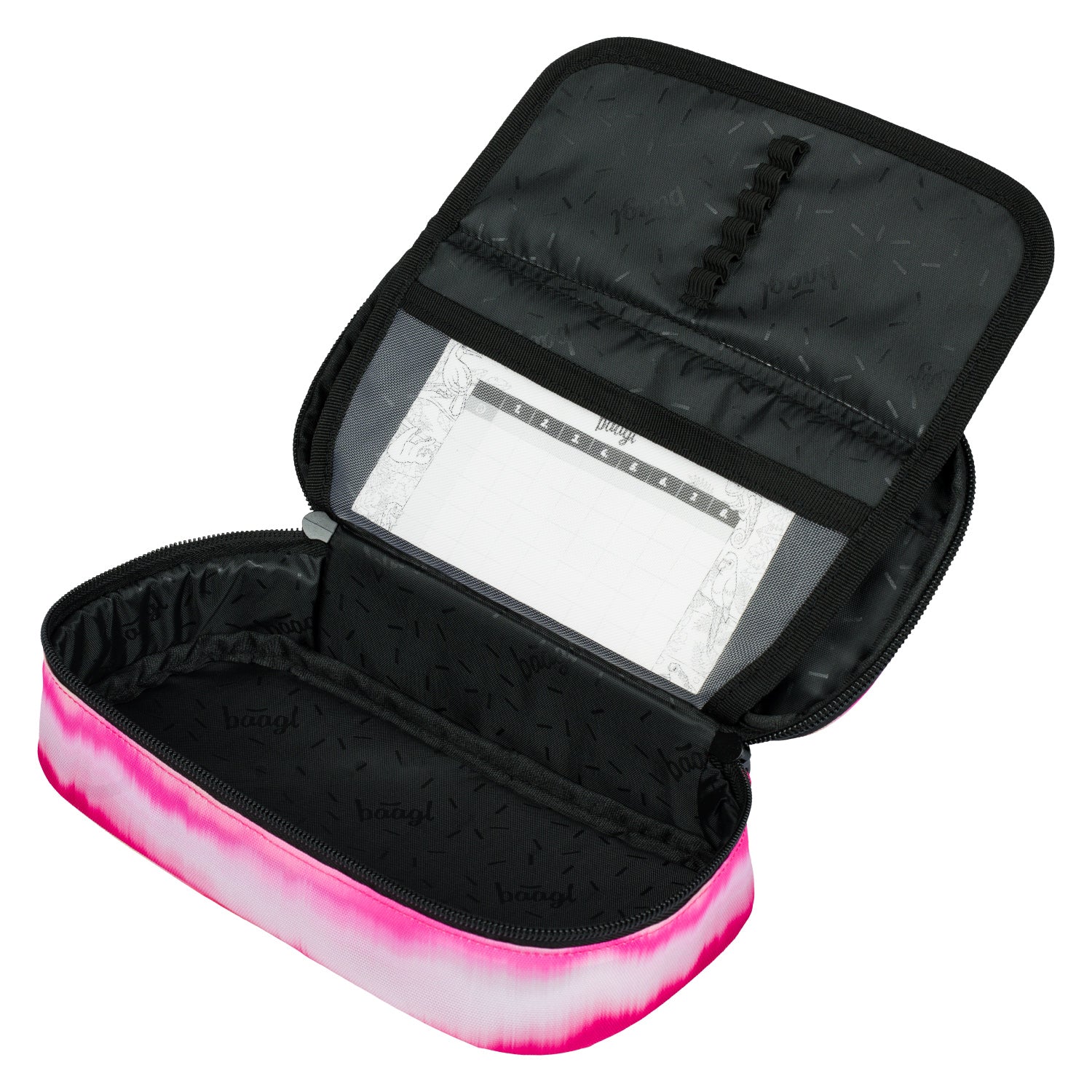 baagl-school-tui-pink-trousse-scolaire-rose-fille image 2