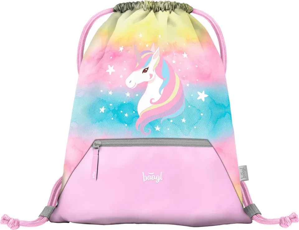 baagl-gym-sacks-sac-gym-rainbow-unicorn-poche-zipp-e image 1