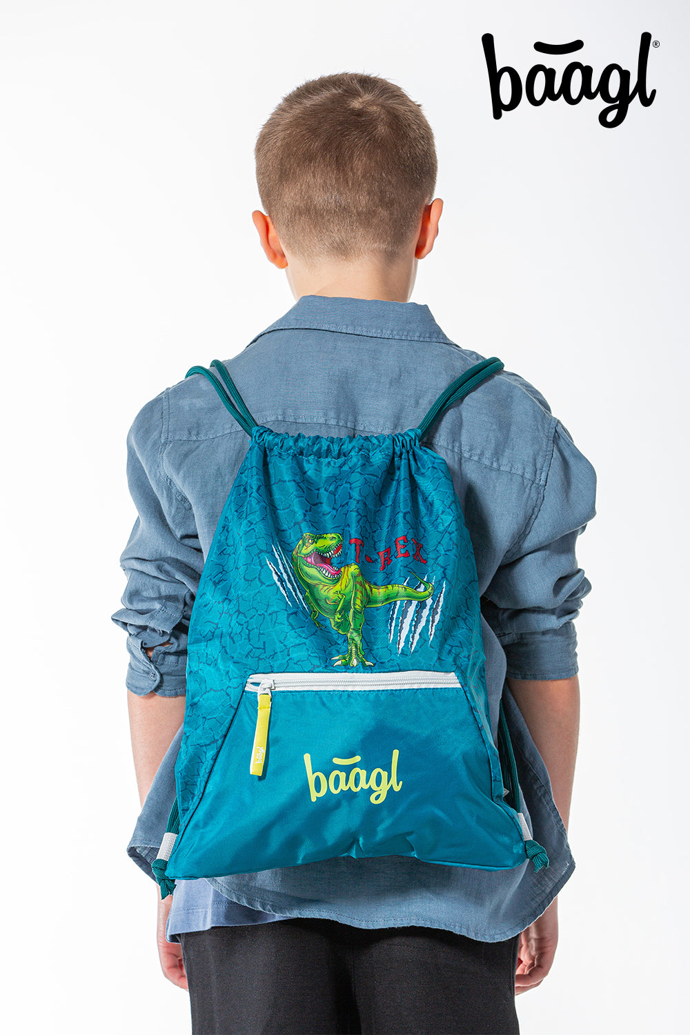 baagl-gym-sacks-t-rex-sac-de-gym-poche-dinosaure image 4