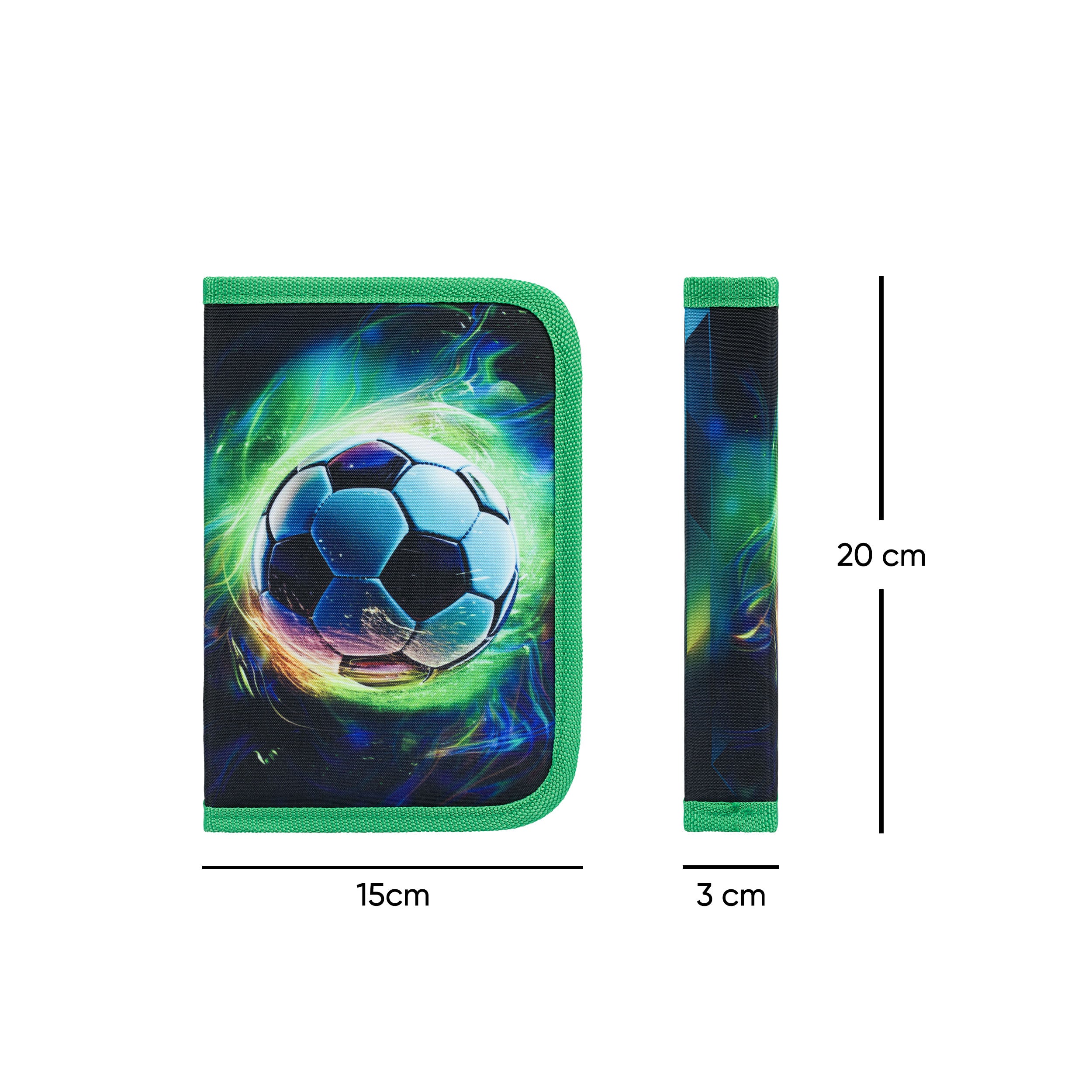 baagl-football-green-ball-trousse-scolaire-1-compartiment-foot image 5