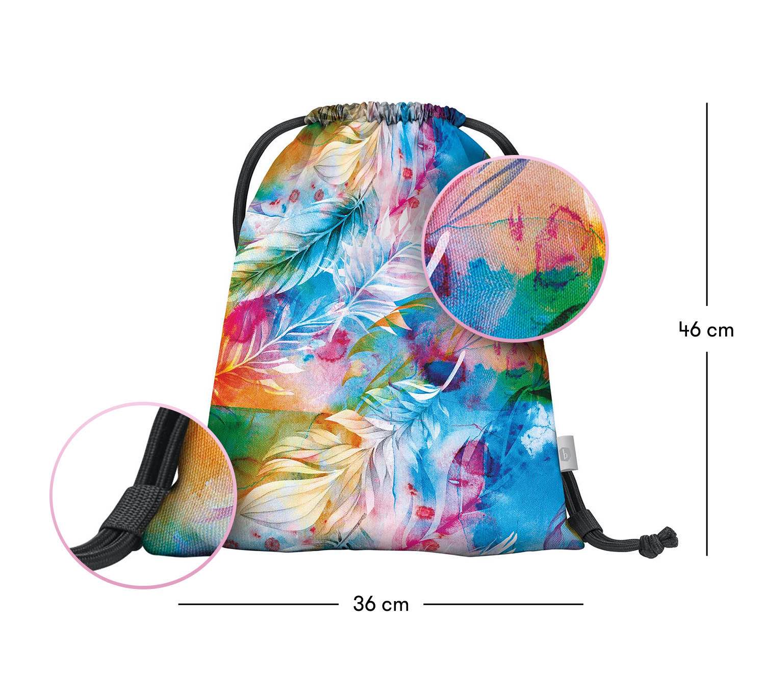 baagl-aquarelle-sac-de-gym-cordon-lavable image 3