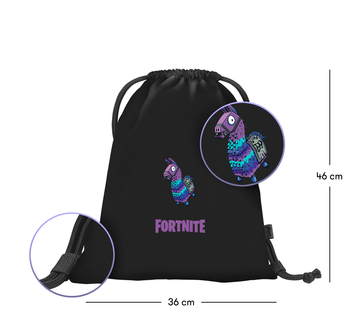 baagl-fortnite-llama-sac-de-gym-recycl-cordons image 3