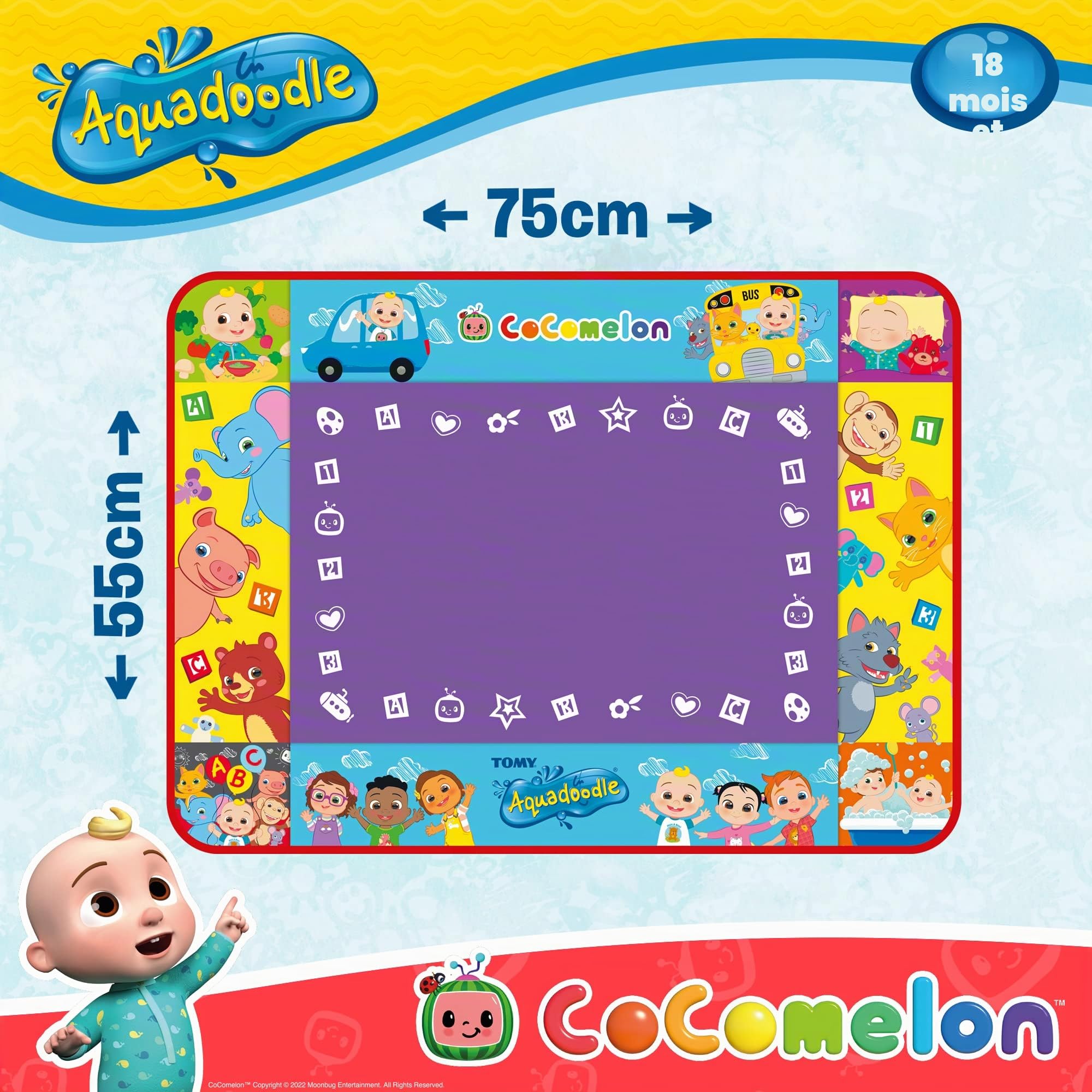 aquadoodle-large-mat-cocomelon-tapis-dessin-eau-75x55-cm-e73454 image 2
