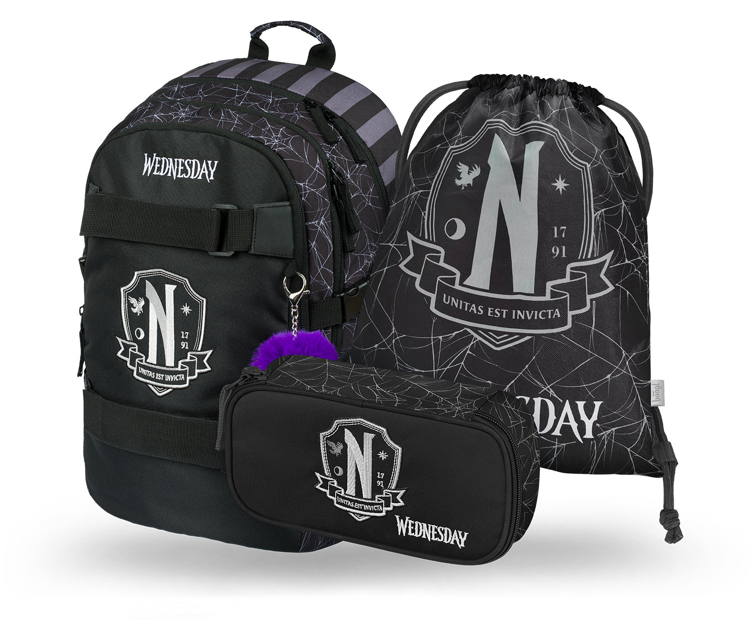 baagl-school-sets-skate-wednesday-nevermore-ensemble-3-pi-ces-25-l image 1