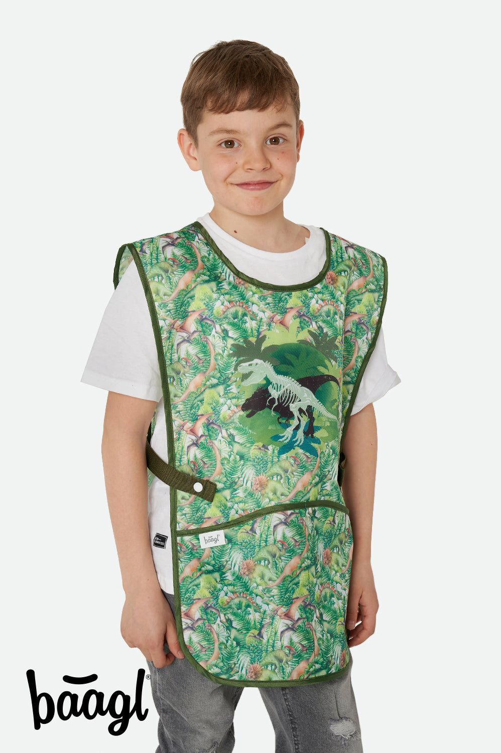 baagl-aprons-tablier-enfant-dinosaure-avec-poches-lavable image 5