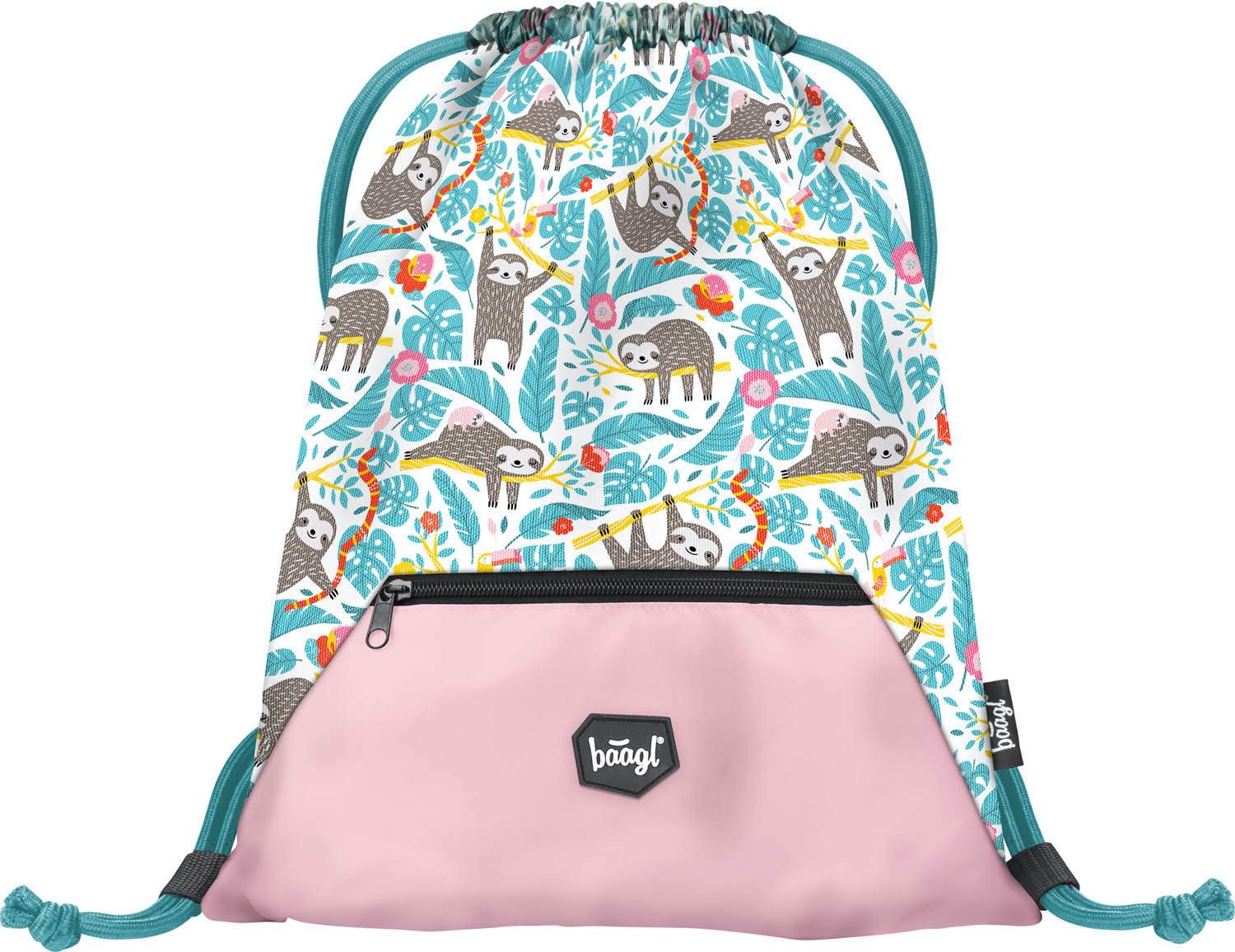 baagl-gym-sacks-sac-de-gym-sloth-paresseux-poche-zipp-e image 1