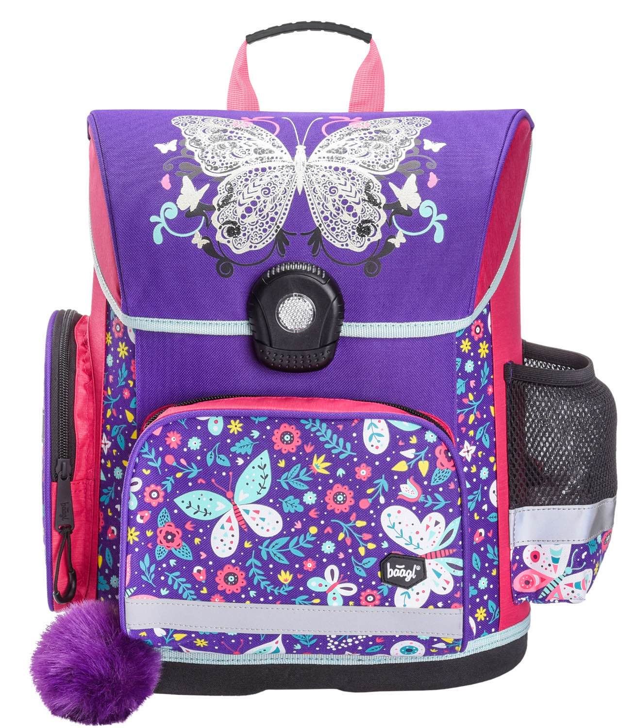 baagl-classic-butterfly-cartable-fille-rigide-18-l image 1