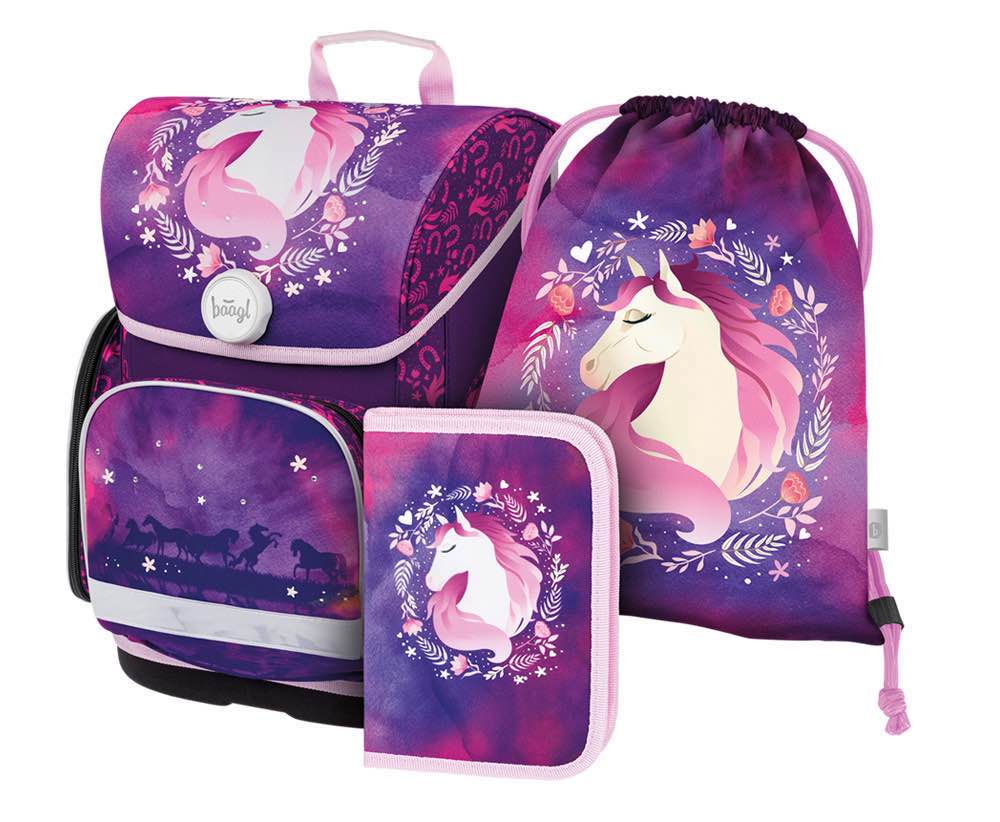 baagl-ergo-horse-set-cartable-primaire-fille-cheval image 1