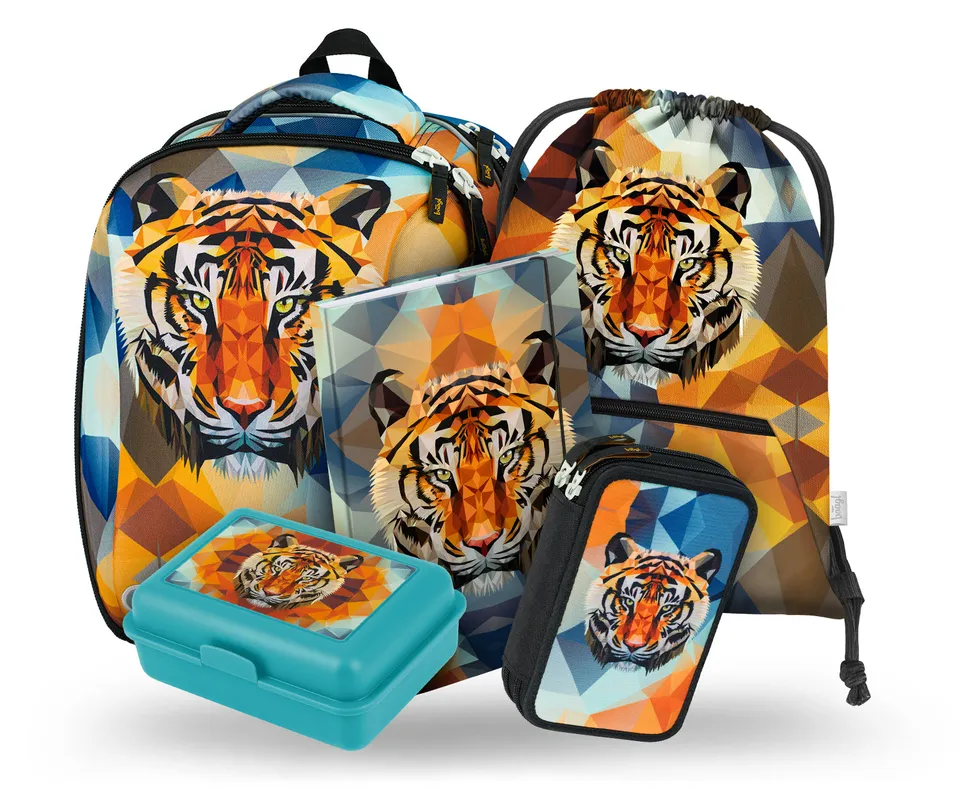 baagl-shelly-wild-tiger-ii-cartable-23-l-trousse-sac image 1