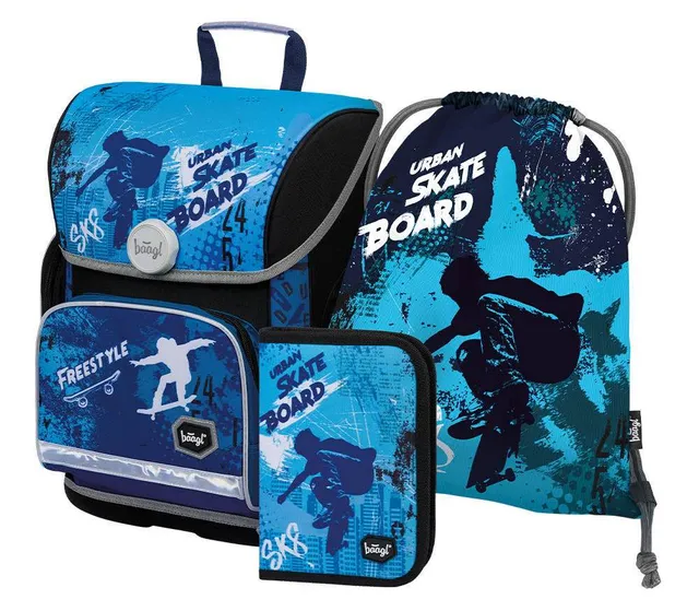 baagl-ergo-skateboard-ensemble-scolaire-cartable-3-pcs image 1