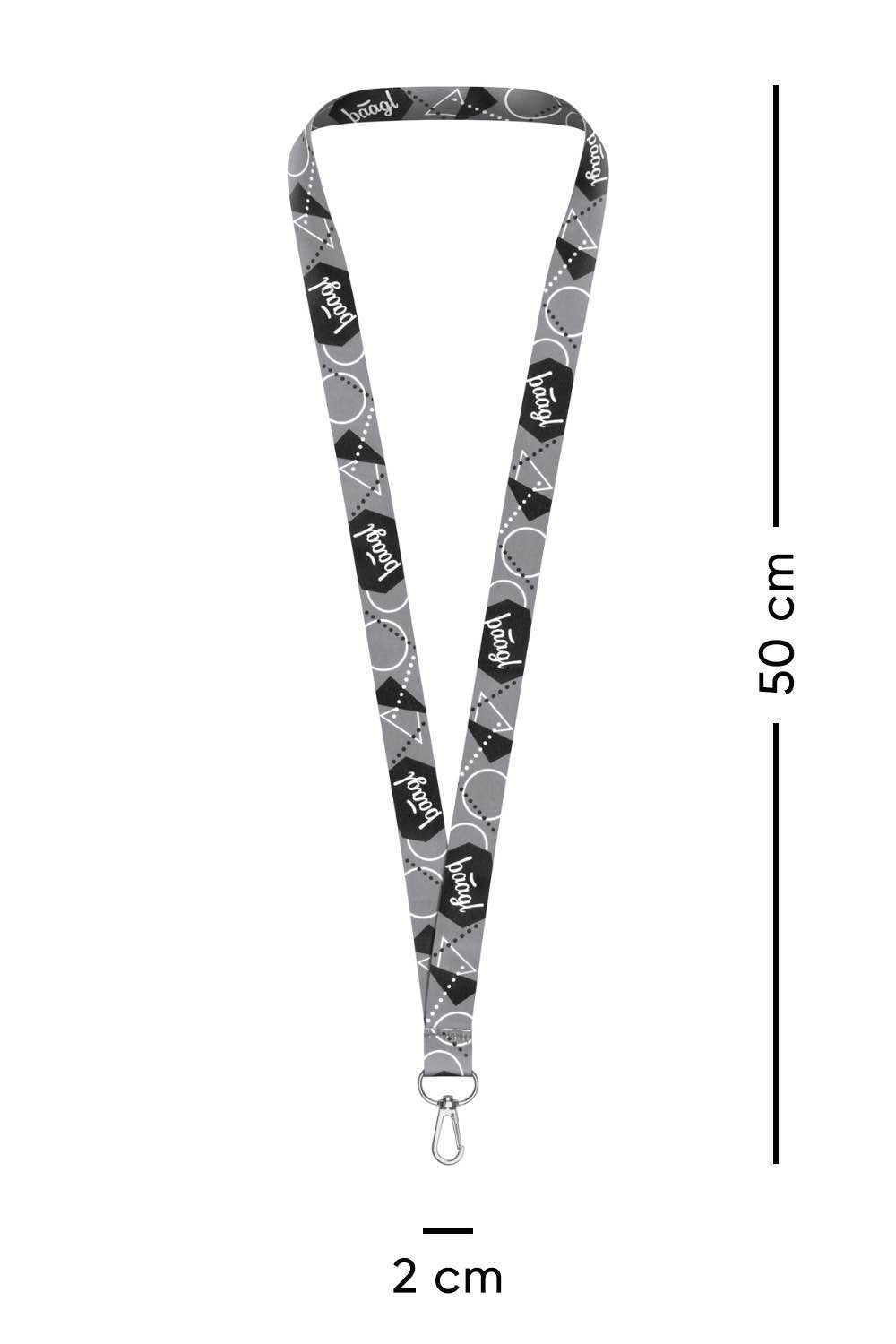 baagl-lanyard-porte-cl-s-tour-de-cou-nylon-gris image 3
