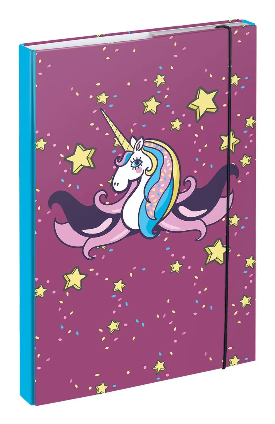 baagl-unicorn-chemise-a4-lastique-motif-licorne-documents image 1