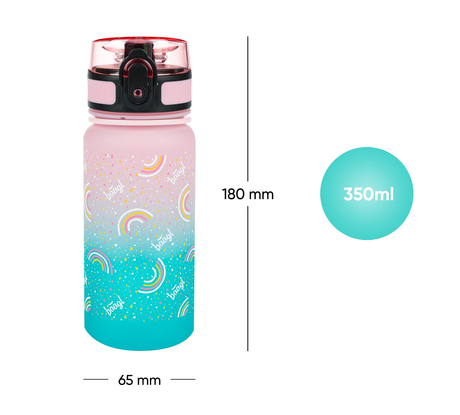 baagl-gradient-rainbow-gourde-tritan-350-ml-enfant image 7