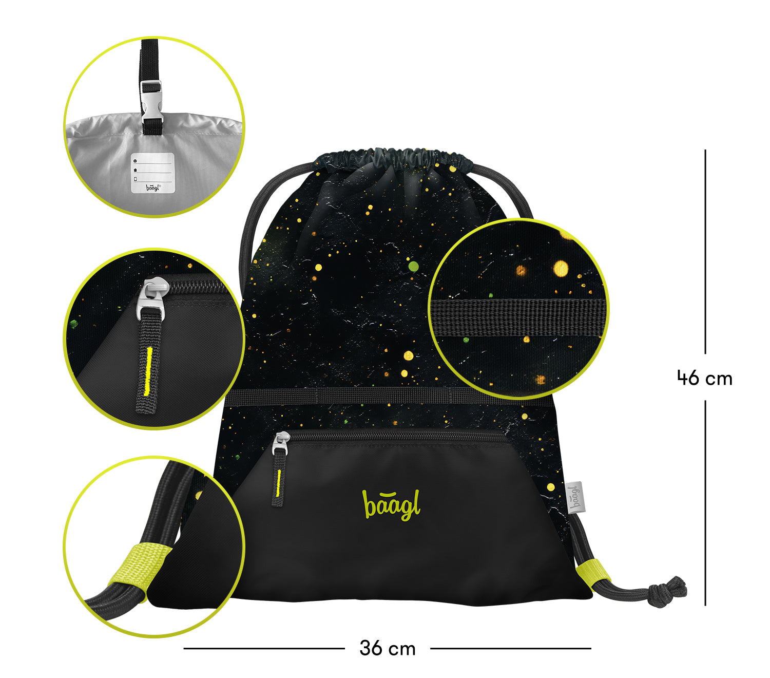 baagl-gym-sacks-tractor-sac-gym-poche-zip-recycl-enfant image 3