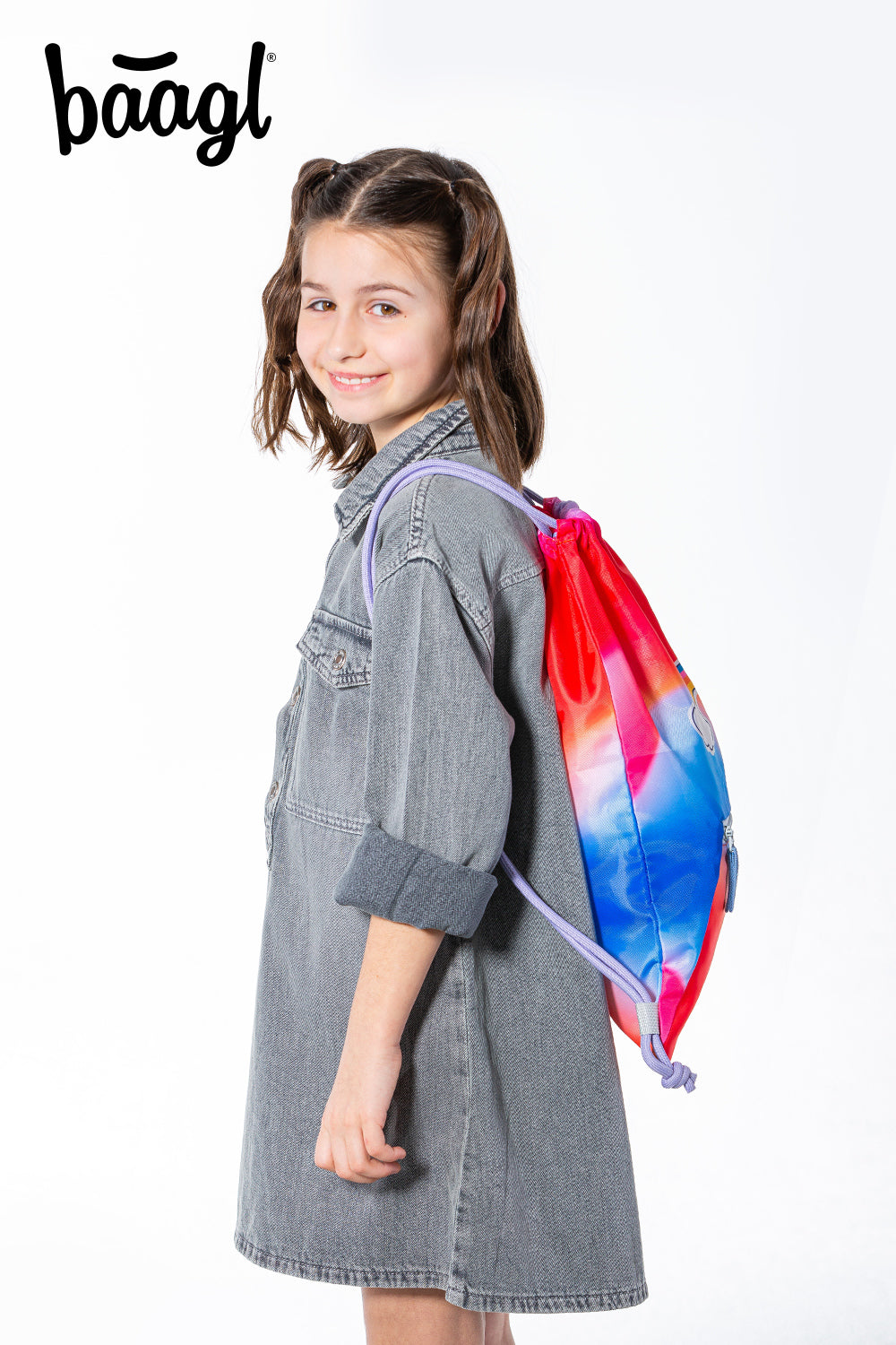 baagl-gym-sacks-rainbow-red-sac-gym-poche-zipp-e image 5
