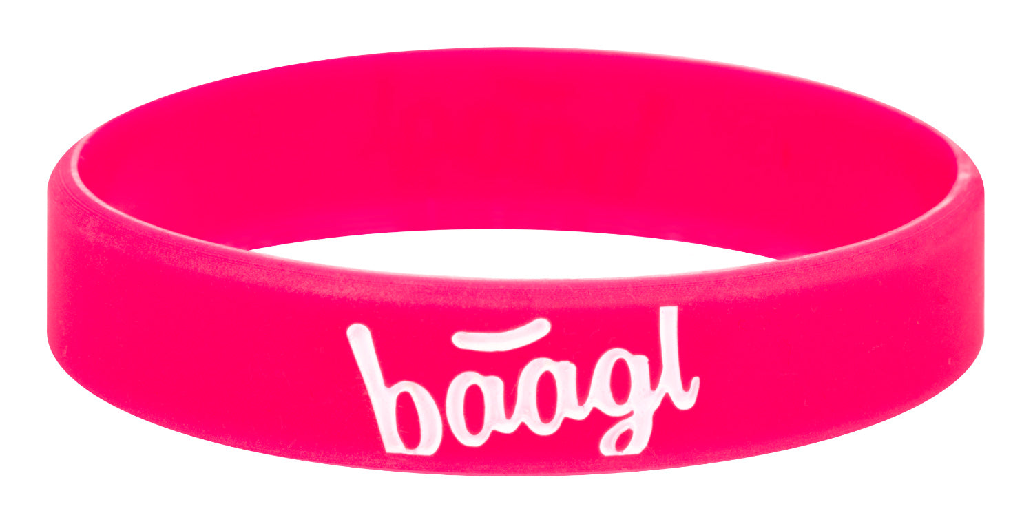 baagl-bracelet-silicone-rose-phosphorescent image 1