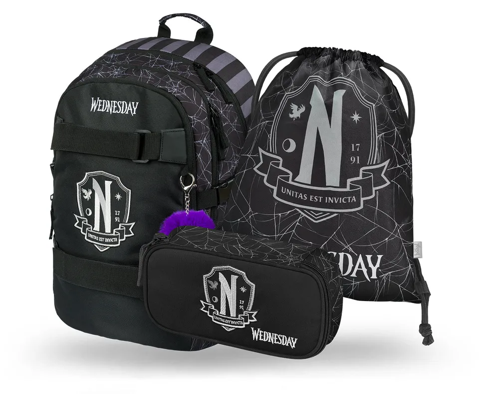 baagl-school-sets-skate-wednesday-nevermore-ensemble-3-pi-ces-25-l image 1