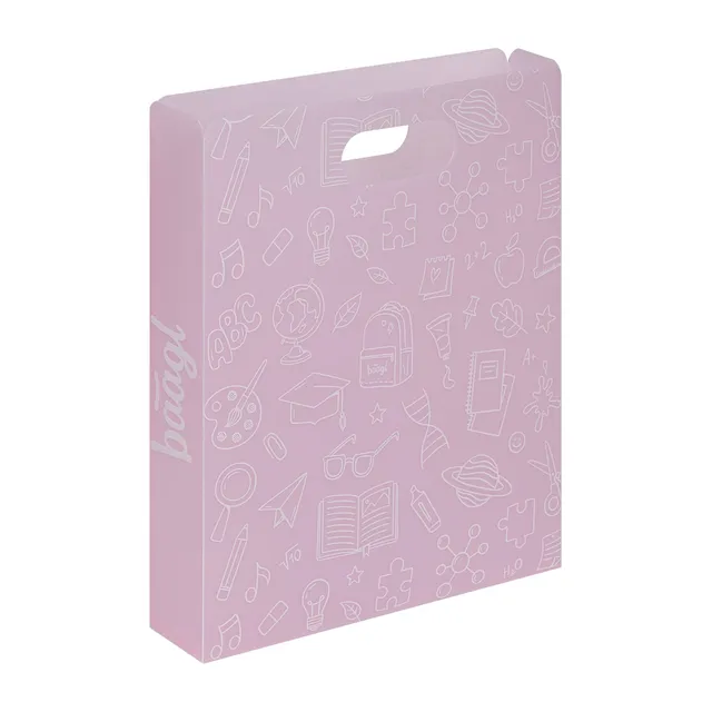 baagl-school-pink-chemise-plastique-recycl-poign-e image 1