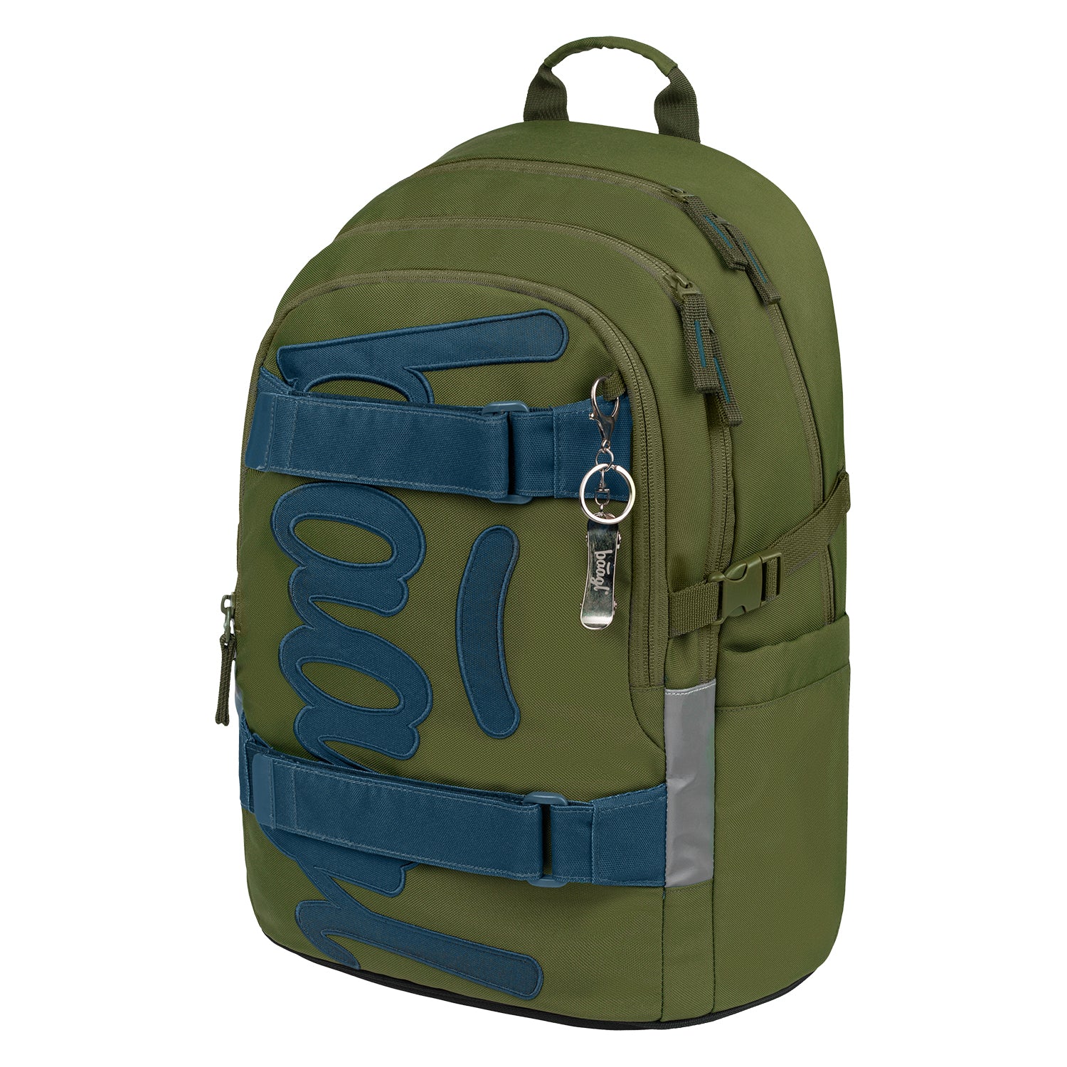 baagl-skate-olive-sac-dos-scolaire-porte-skate image 2