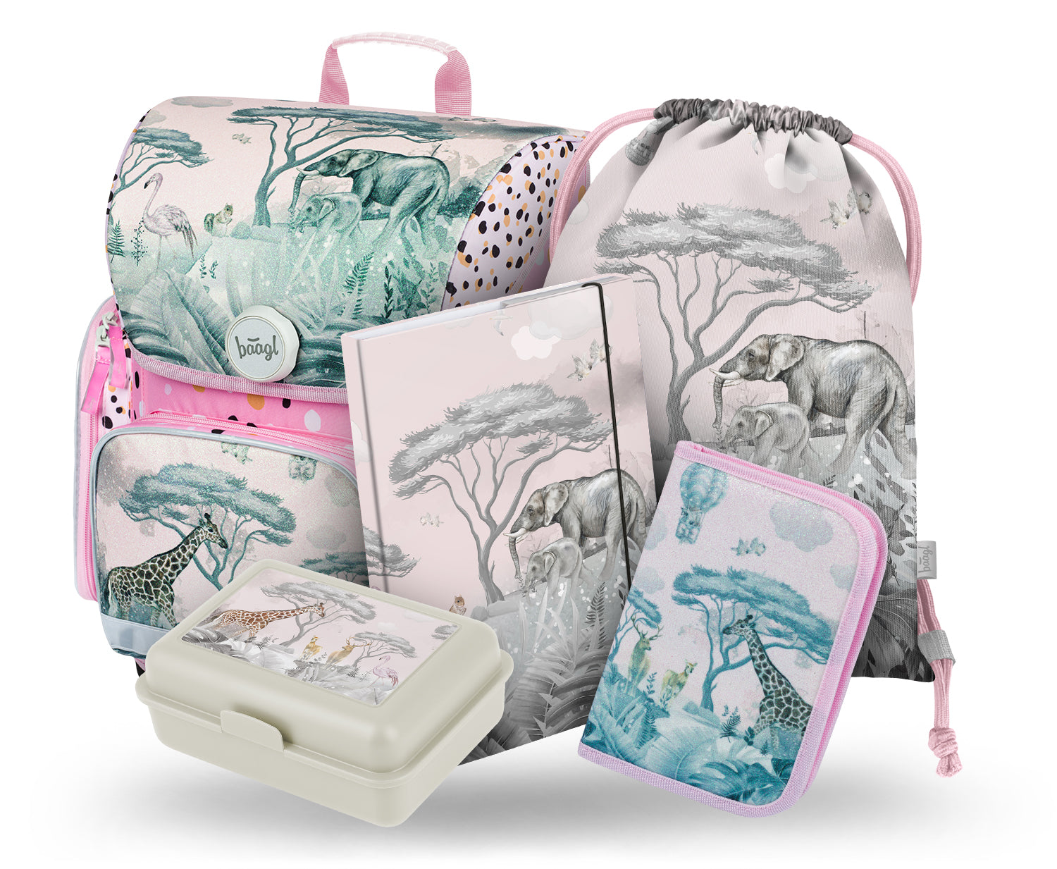 baagl-ergo-safari-ii-cartable-ensemble-3-pi-ces-ergonomique image 1