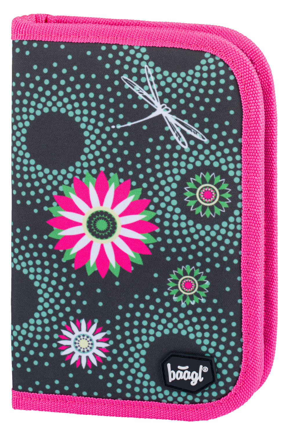 baagl-classic-flowers-trousse-scolaire-1-compartiment-vide image 1