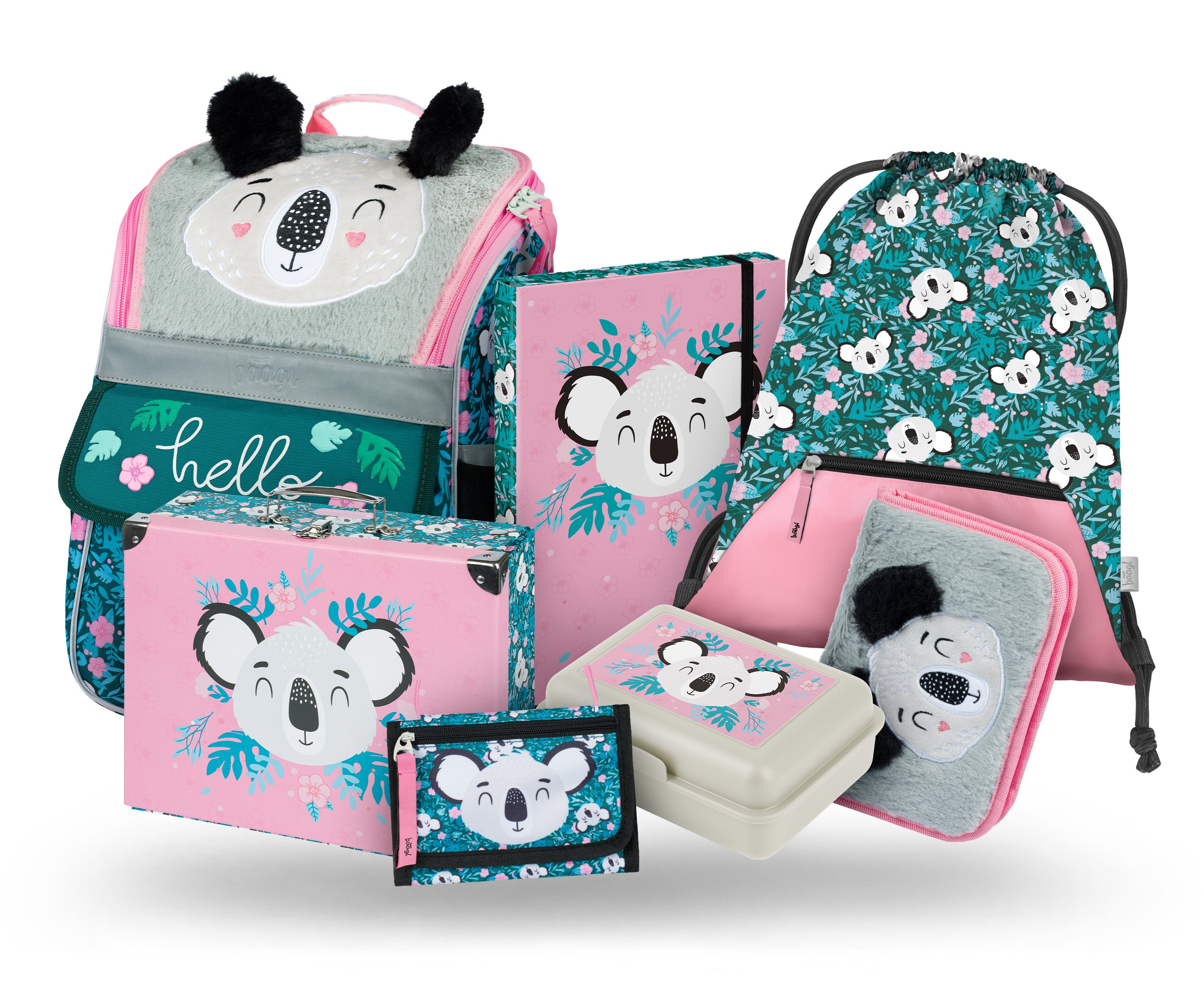 baagl-school-sets-zippy-baby-koala-iv-cartable-fille-3-pi-ces image 1