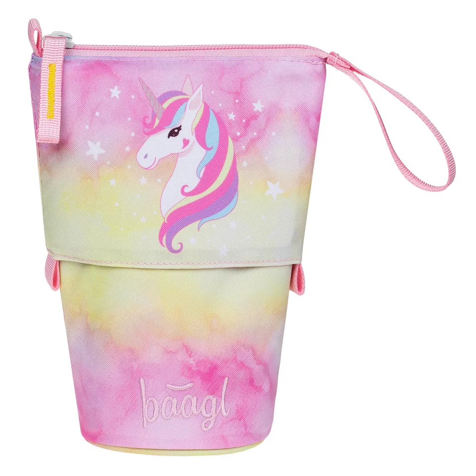 baagl-pop-up-rainbow-unicorn-trousse-crayons-debout image 1