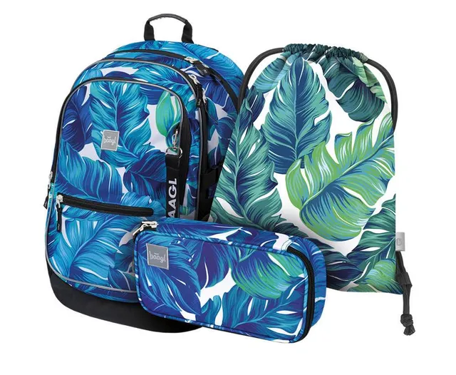 baagl-core-monstera-ensemble-scolaire-3-pi-ces-ergonomique image 1