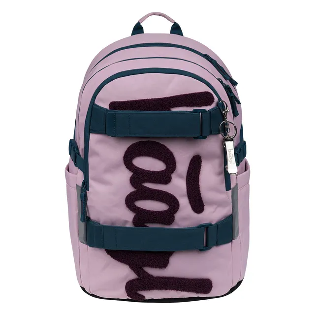 baagl-skate-rose-sac-dos-scolaire-15-pouces-recycl image 1