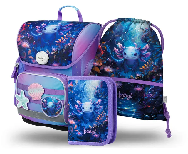 baagl-ergo-axolotl-ensemble-scolaire-cartable-19-l-3-pi-ces image 1