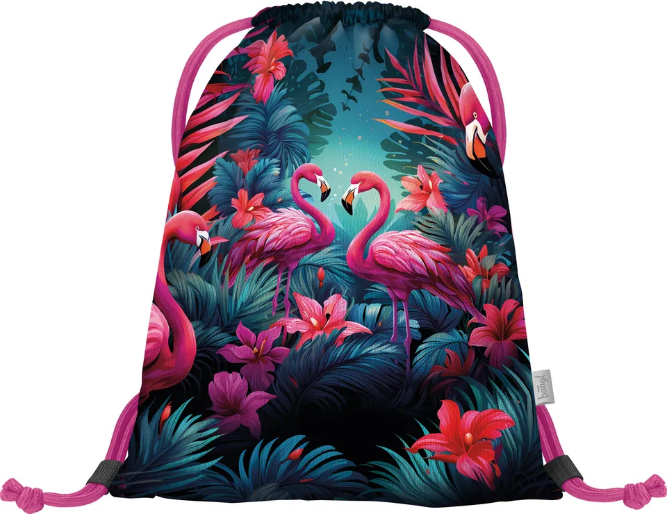 baagl-flamingos-sac-de-gym-fille-lavable image 1
