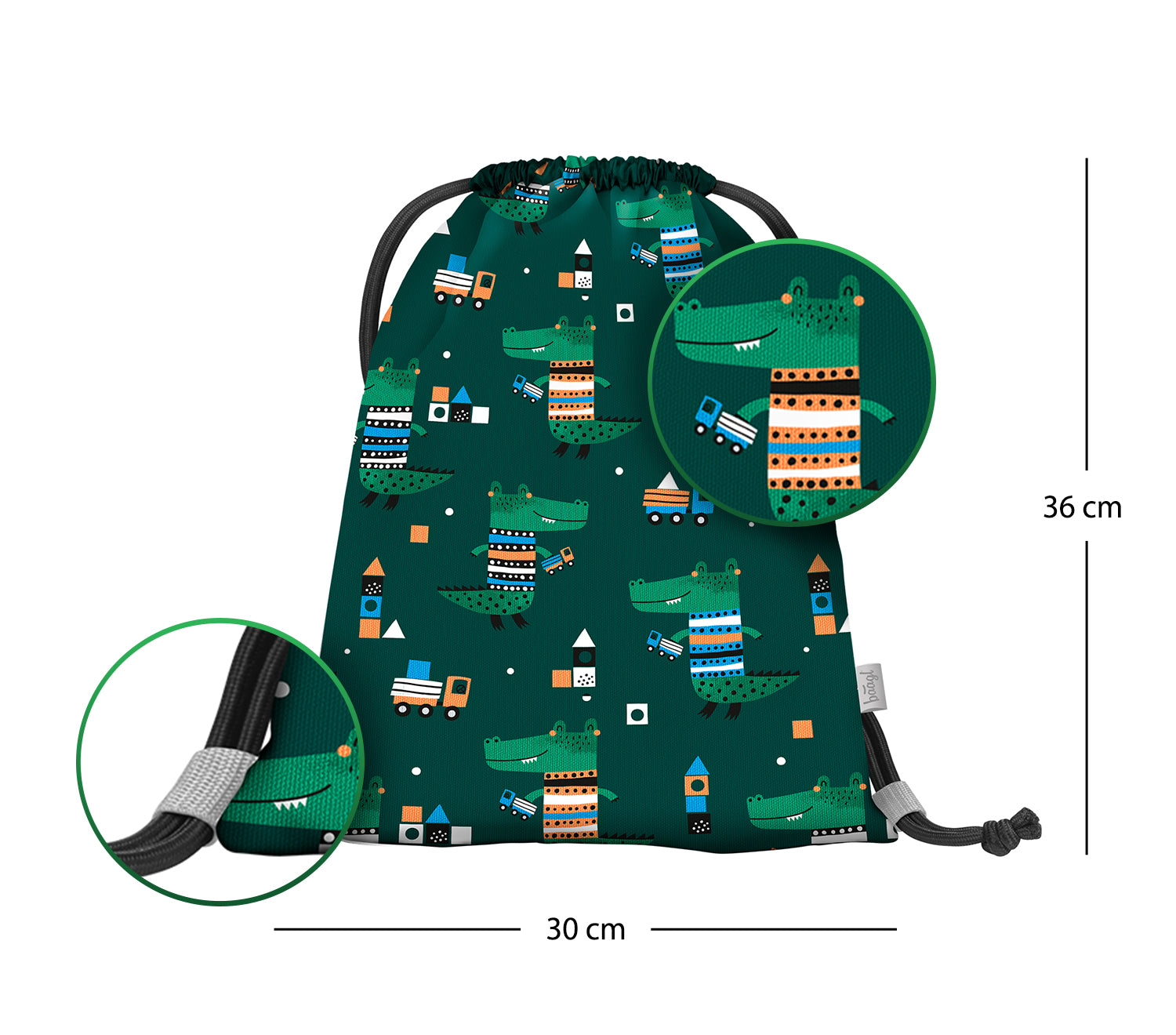 baagl-gym-sacks-crocodile-sac-gym-maternelle-lavable image 3