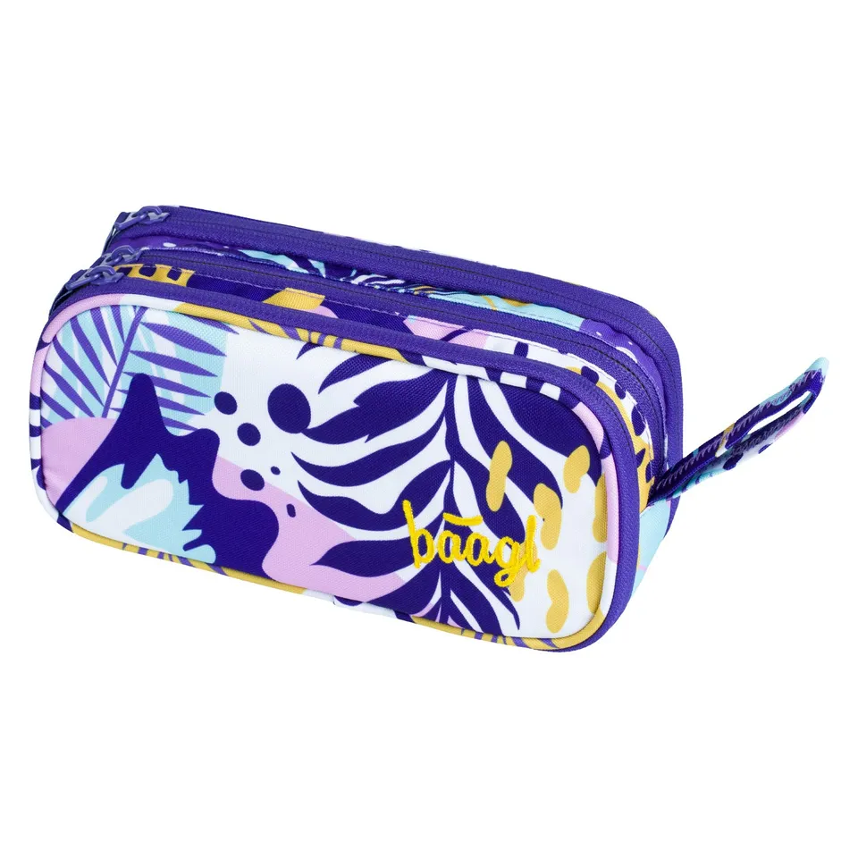 baagl-student-violet-trousse-scolaire-3-compartiments image 1