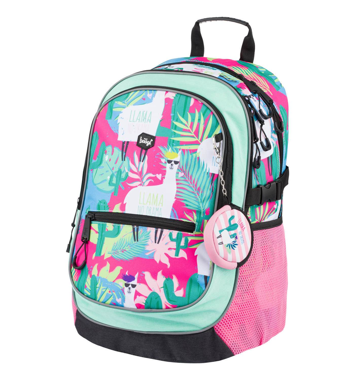baagl-core-llama-sac-dos-scolaire-25-l-lama-portefeuille image 2