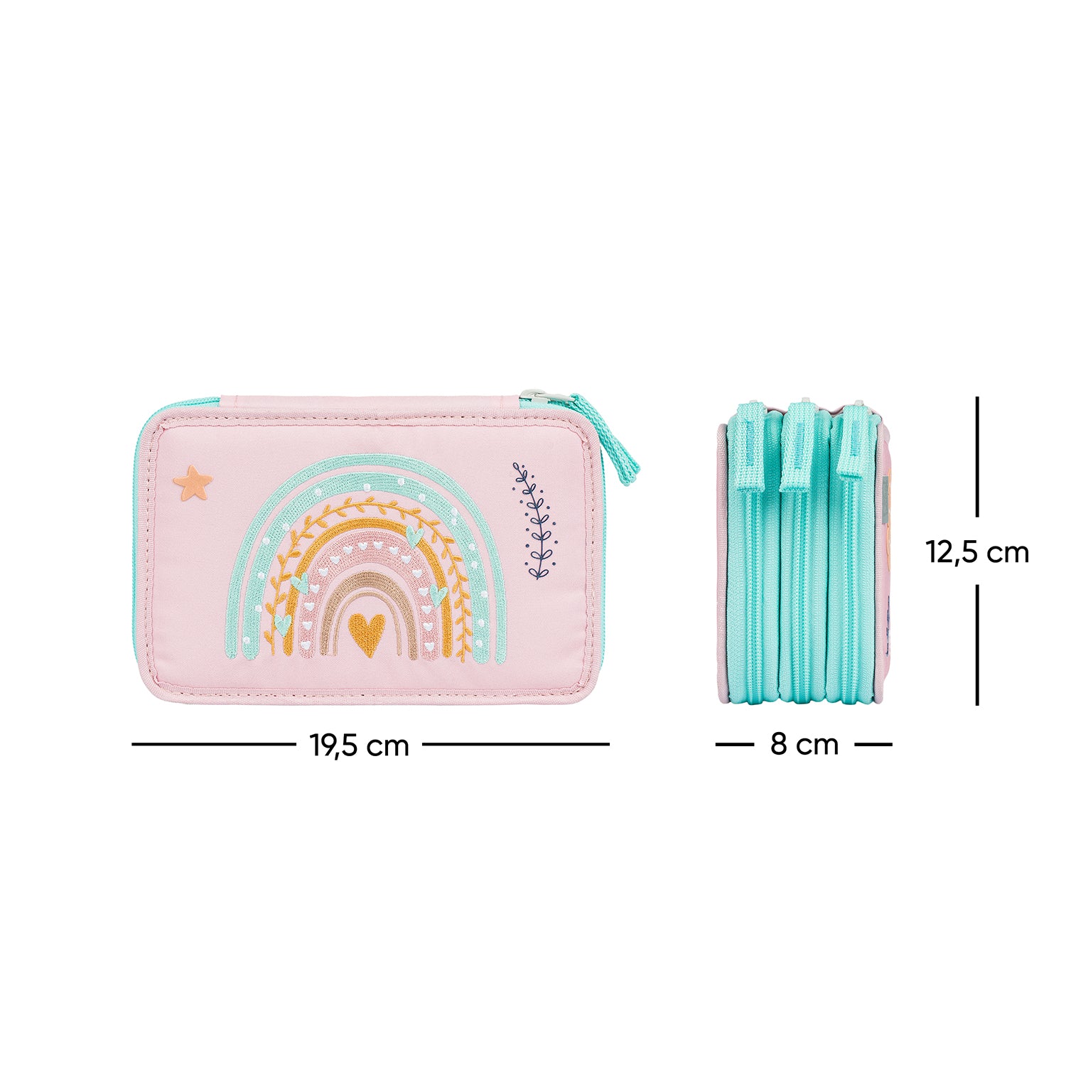baagl-pink-rainbow-trousse-3-compartiments-rose-ykk image 6