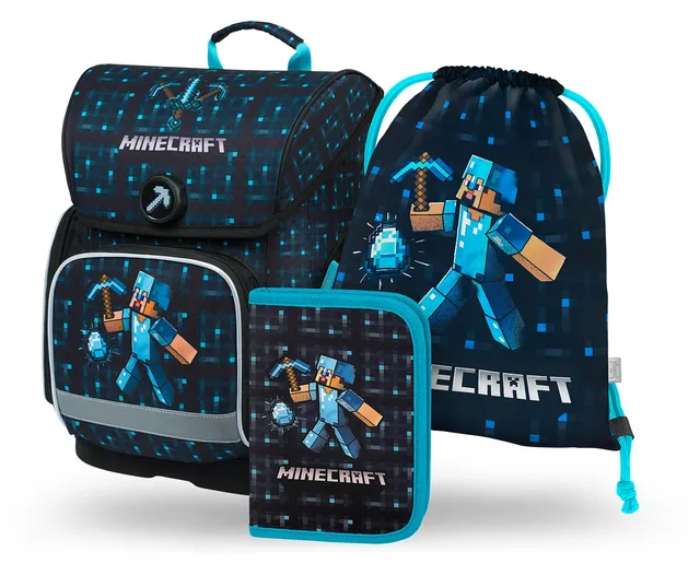 baagl-ergo-minecraft-blue-axe-set-scolaire-gar-on image 1