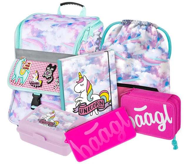 baagl-zippy-ensemble-cartable-rainbow-ii-18-l-ergonomique image 1