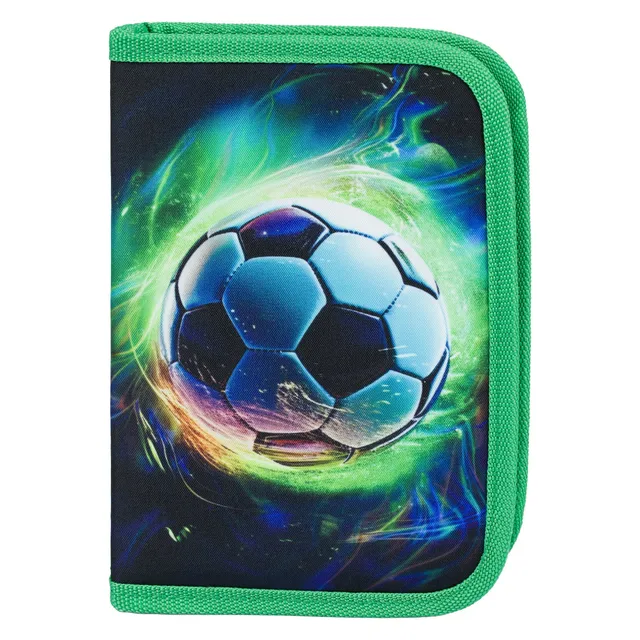 baagl-football-green-ball-trousse-scolaire-1-compartiment-foot image 1