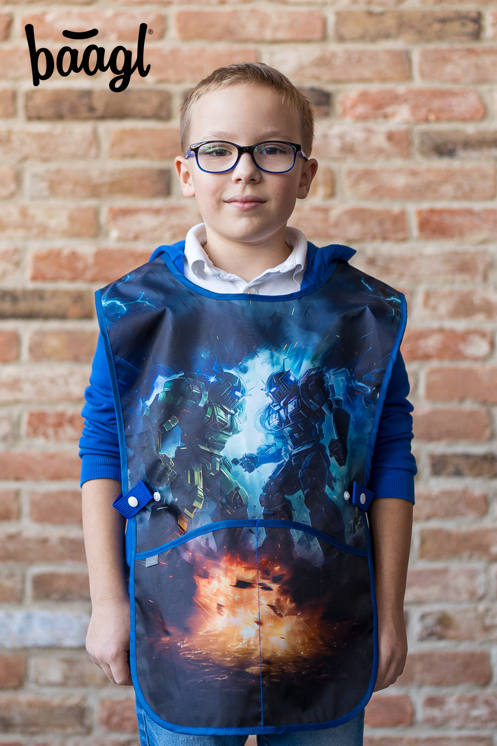 baagl-robots-tablier-enfant-cole-peinture-2-poches image 5