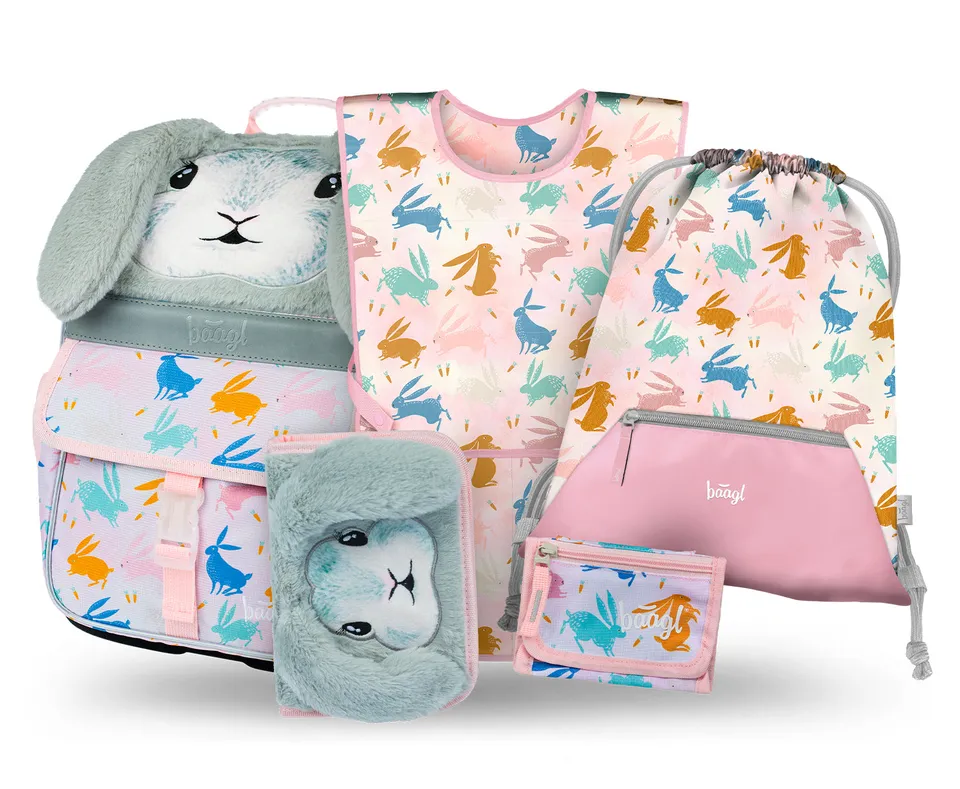 baagl-zippy-bunny-iii-kit-scolaire-fille-lapin image 1