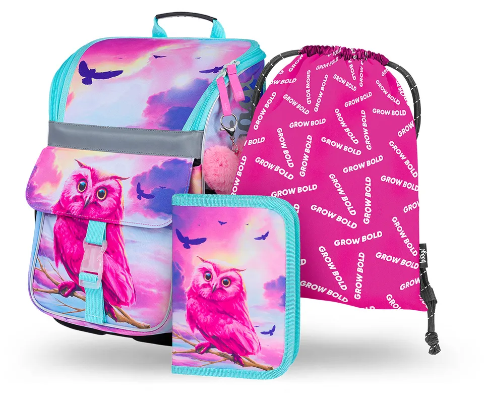baagl-zippy-owl-cartable-scolaire-18-l-set-3-pi-ces image 1