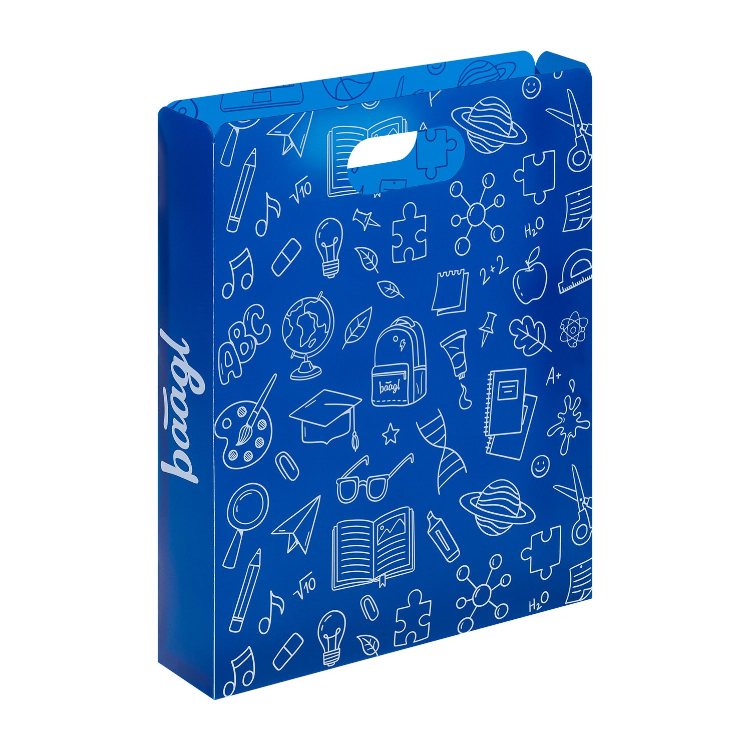 baagl-school-blue-chemise-plastique-recycl-e-poign-e image 1